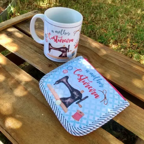 Kit Caneca + Porta Moedas | a Melhor Costureira