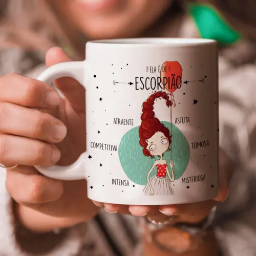 Caneca - Signos - Ela é de Escorpião