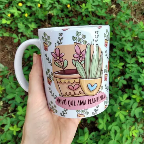 Caneca - Vovó Que Ama Plantinhas