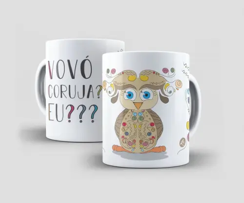 Caneca Tia Coruja