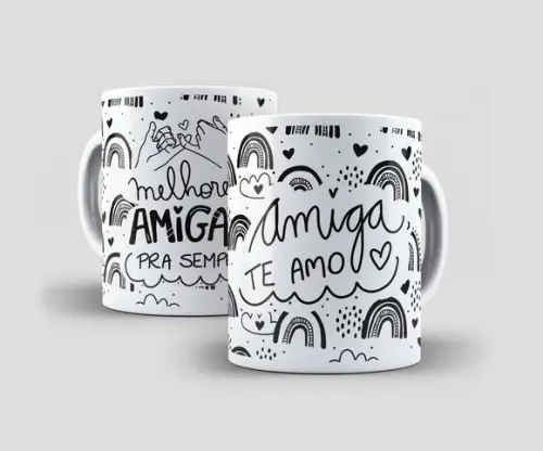 Caneca - Amigas - Amiga, te amo
