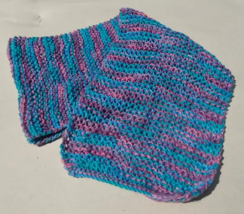 Cachecol em Lã - Mesclado Rosa, Roxo e Azul