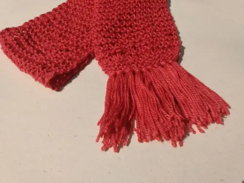 Cachecol em Lã - Rosa Goiaba