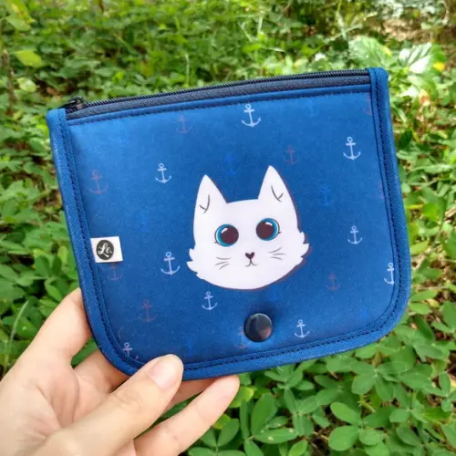 Porta Moedas | Carteirinha Gato - Marinho