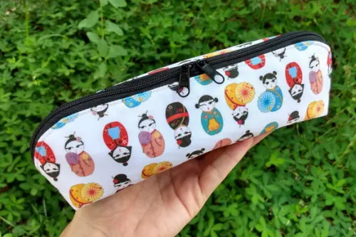 Estojo em Tecido Personalizado com Estampa de Gueixas
