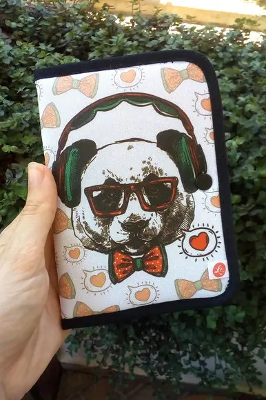 Carteira em Tecido Estampa Panda