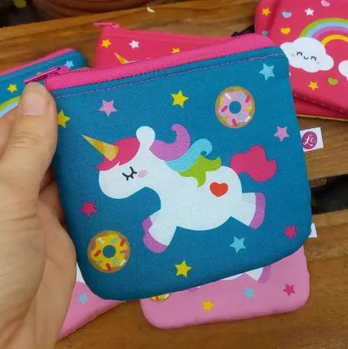 Necessaire | Porta Moedas Unicórnio (meia Tigela)