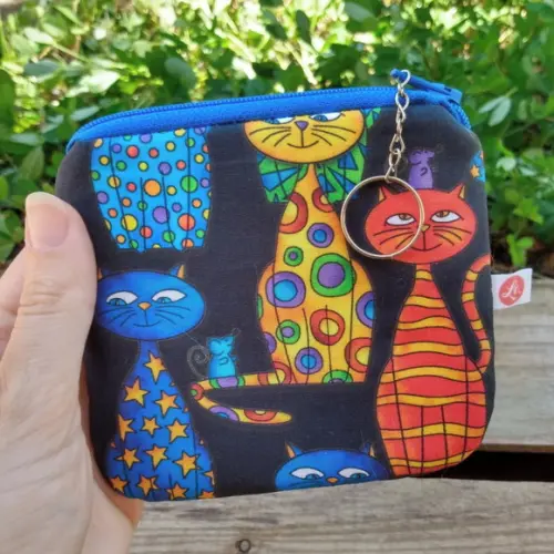 Porta Moedas Gatos Coloridos