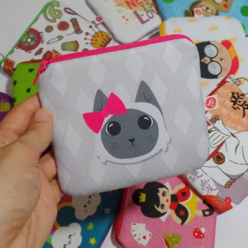 Porta Moedas Cats Lacinho Pink