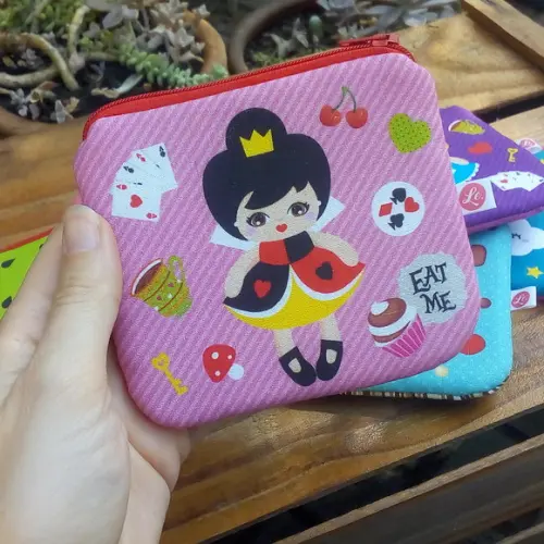 Porta Moedas em Tecido - Rainha de Copas (meia Tigela)