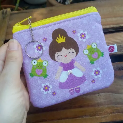 Porta Moedas a Princesa e o Sapo (meia Tigela)