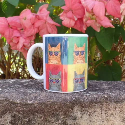 Caneca Gatos Pop