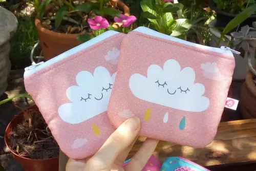 Duplinha Porta Moedas Nuvem (meia Tigela)