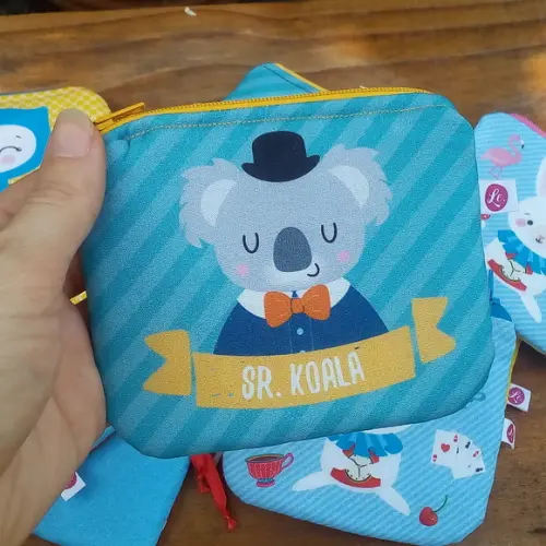Porta Moedas em Tecido - Koala (meia Tigela)