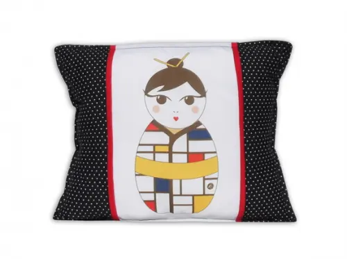 Almofada Estampa Gueixa Mondrian