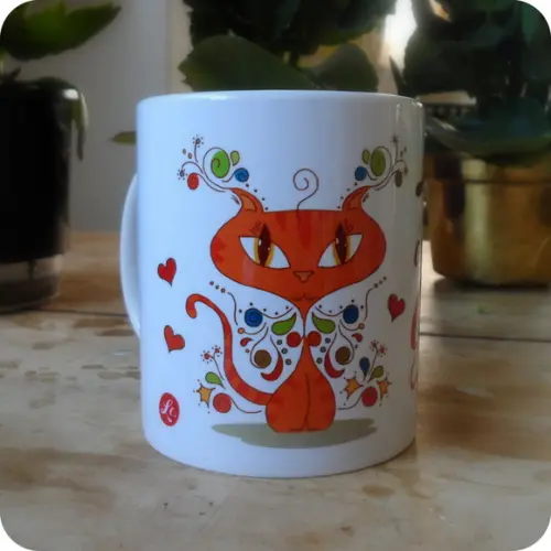 Caneca Lar é onde meu gato está
