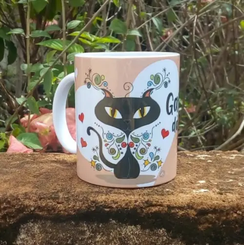 Caneca Gato Preto dá Amor 2