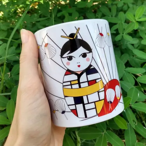 Caneca Gueixa Mondrian
