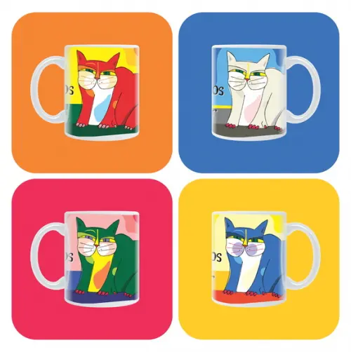 Conjunto de Canecas os Gatos de Aldemir
