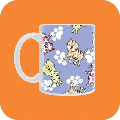Caneca Gatinhos | Azul