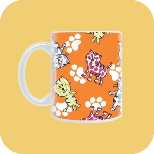 Caneca Gatinhos | Laranja