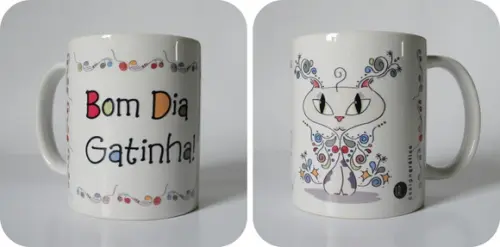 Caneca Bom Dia Gatinha | Mell