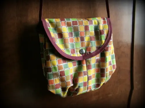 Bolsa Quadradinhos Vinho