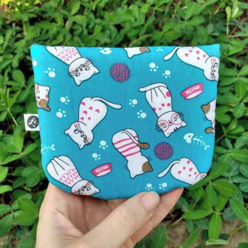 Carteirinha em Tecido com Estampa Gatinhos
