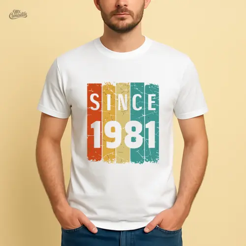 Camiseta Artesanal Masculina Since 1981 – Presente Criativo