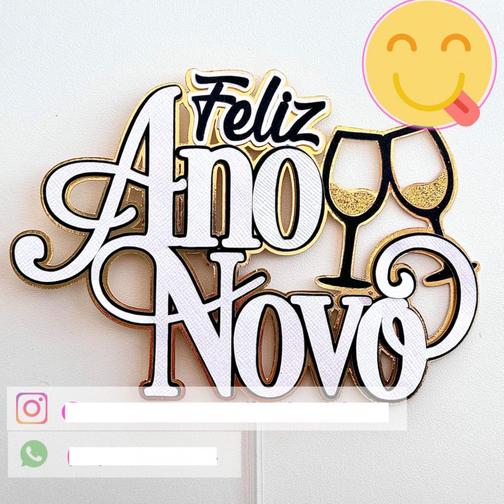 Arquivo de Corte Topo de Bolo - Ano Novo