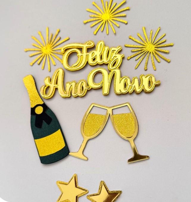 Arquivo de Corte Topo de Bolo - Ano Novo