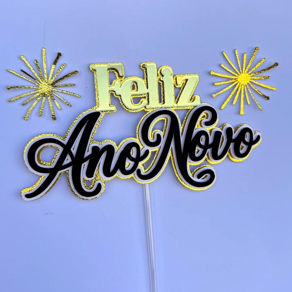 Arquivo de Corte Topo de Bolo - Ano Novo