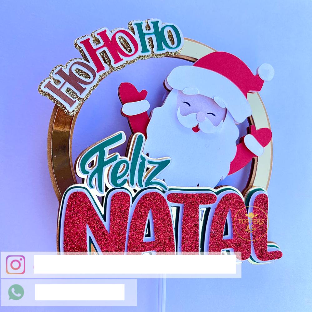 Arquivo de Corte Topo de Bolo - Natal