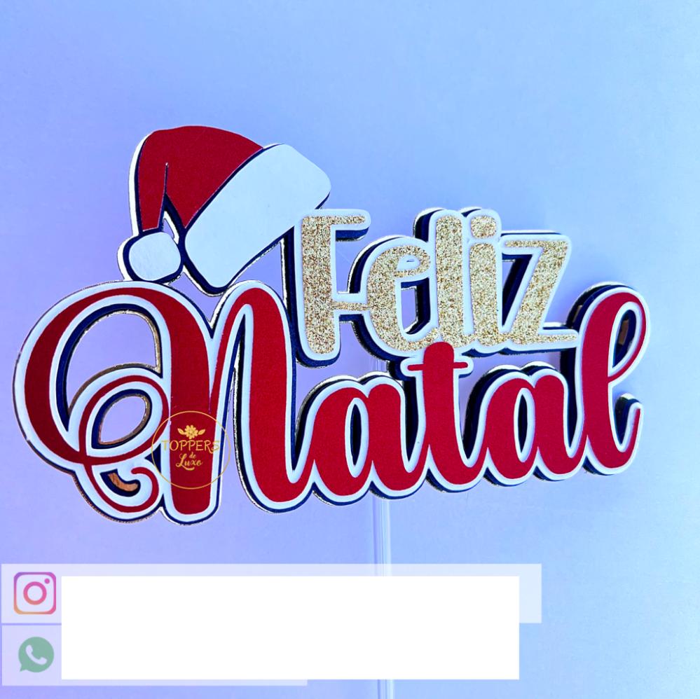 Arquivo de Corte Topo de Bolo - Natal