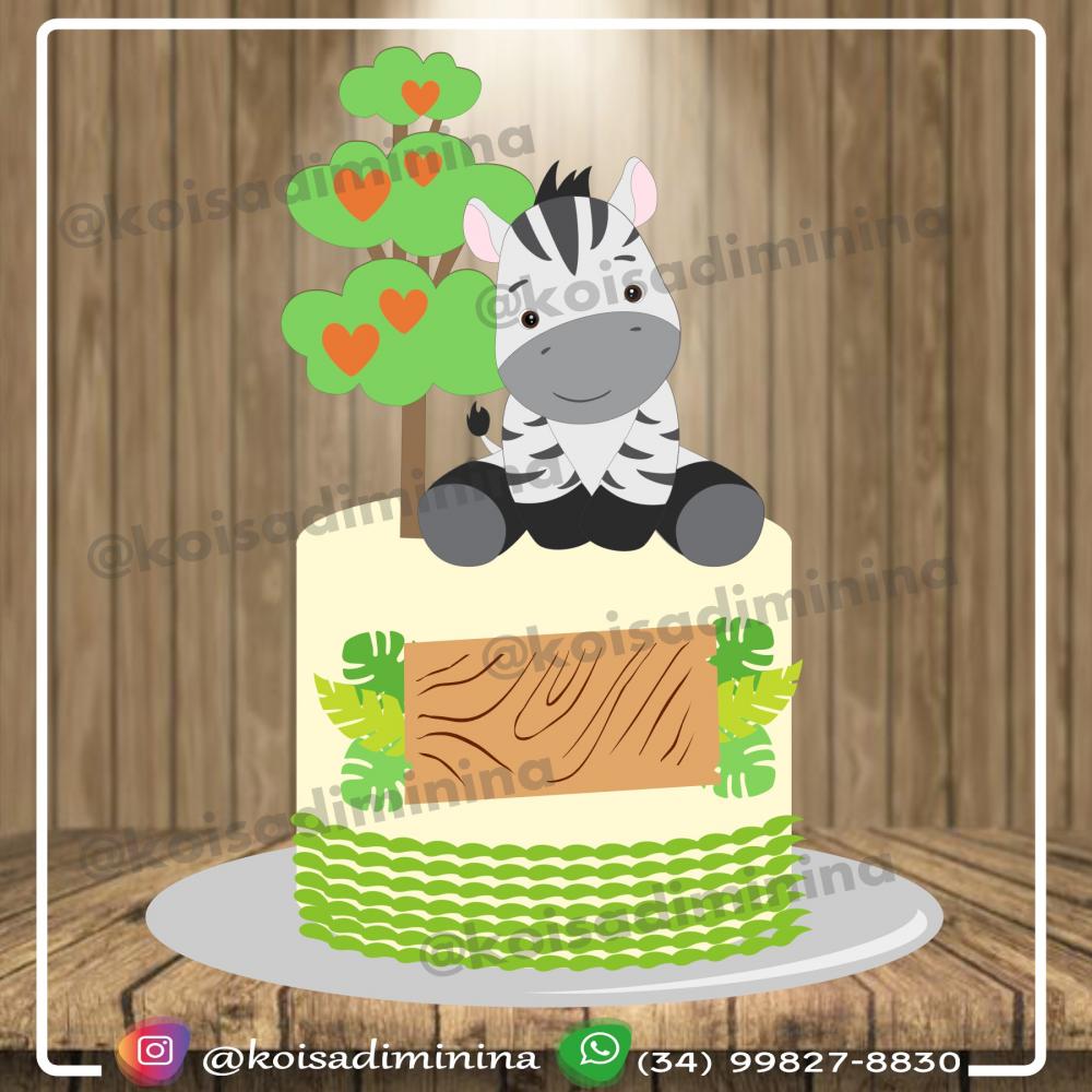 Arquivo de Corte Topo de Bolo - Zebra