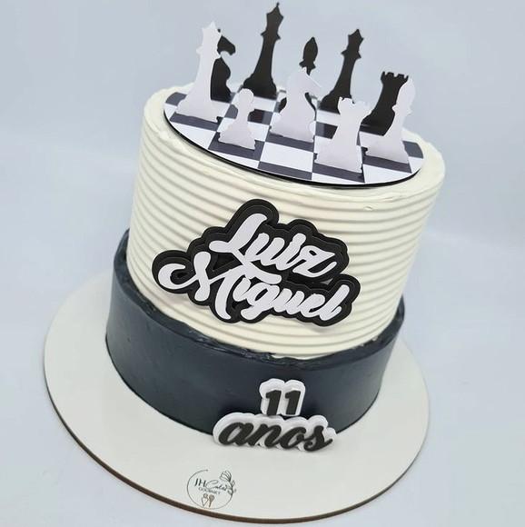 Arquivo de Corte Topo de Bolo - Xadrez