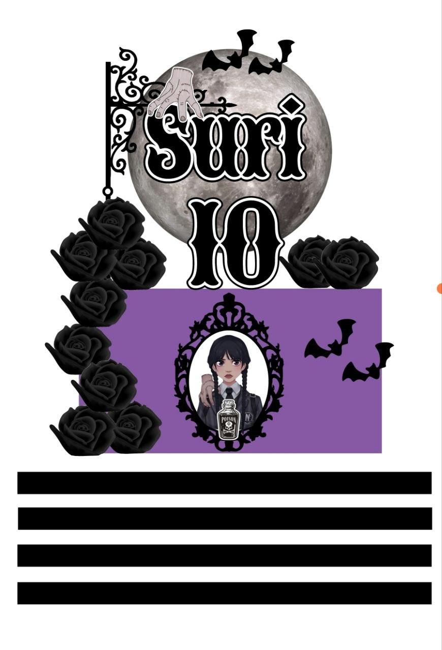 Arquivo de Corte Topo de Bolo - Wandinha