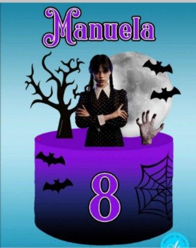 Arquivo de Corte Topo de Bolo - Wandinha