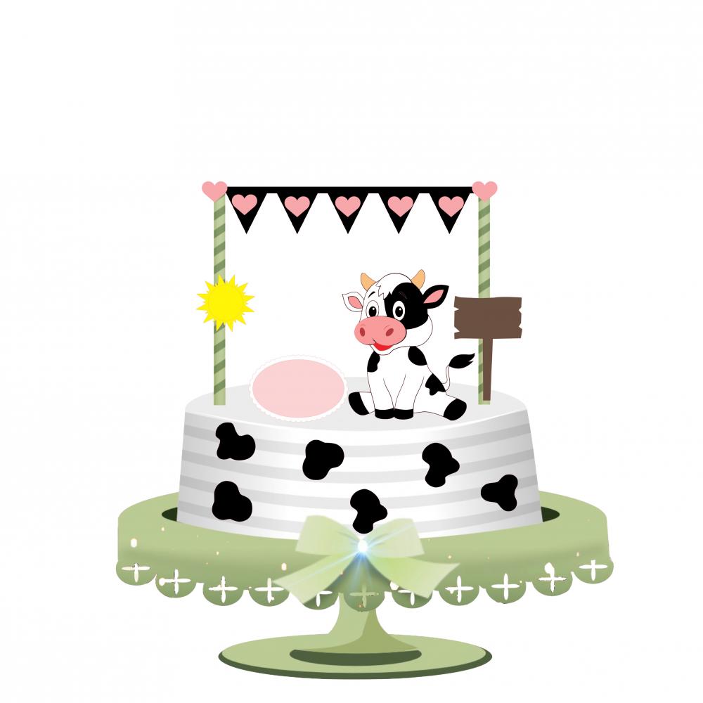 Arquivo de Corte Topo de Bolo - Vaquinha