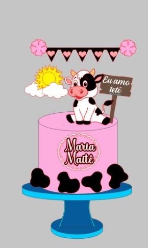 Arquivo de Corte Topo de Bolo - Vaquinha