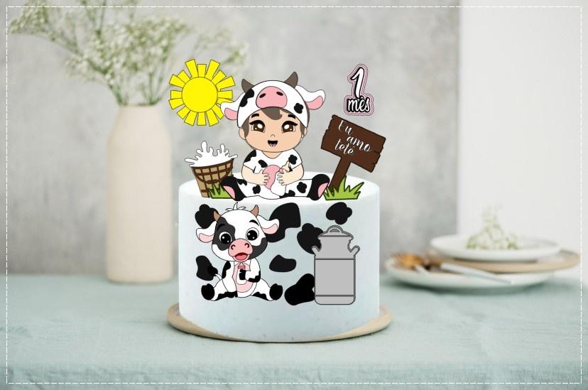 Arquivo de Corte Topo de Bolo - Vaquinha -