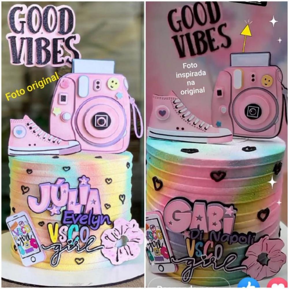 Arquivo de Corte Topo de Bolo -  VSCO GIRL