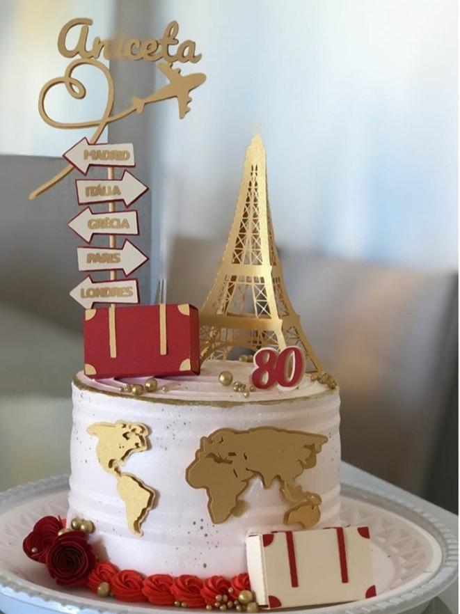 Arquivo de Corte Topo de Bolo  - Viagem