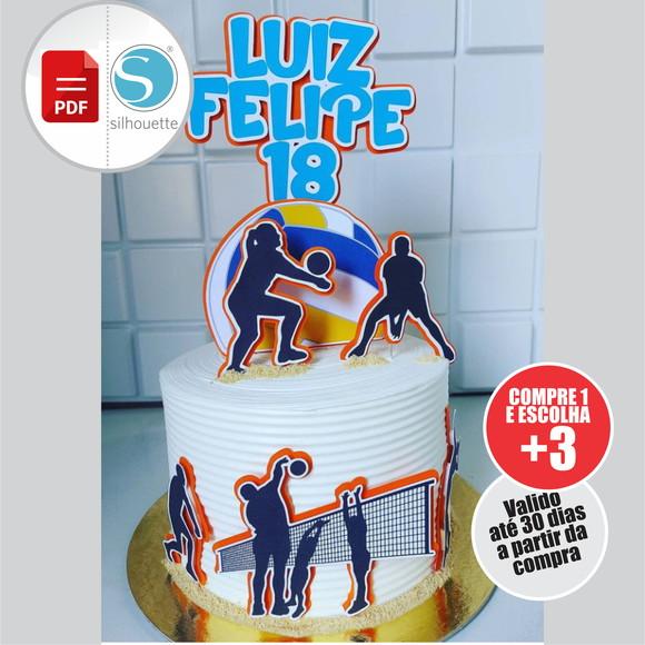 Arquivo de Corte Topo de Bolo  - Volei