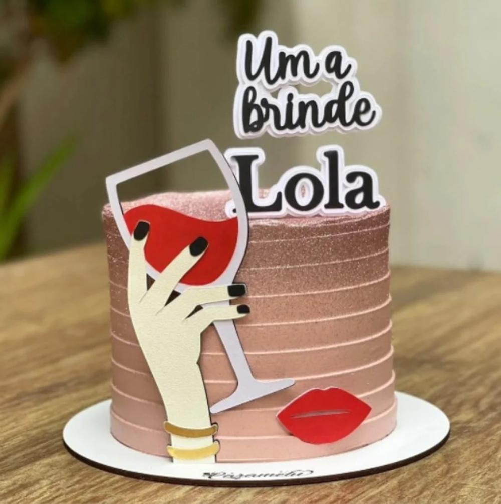 Arquivo de Corte Topo de Bolo  - Vinho