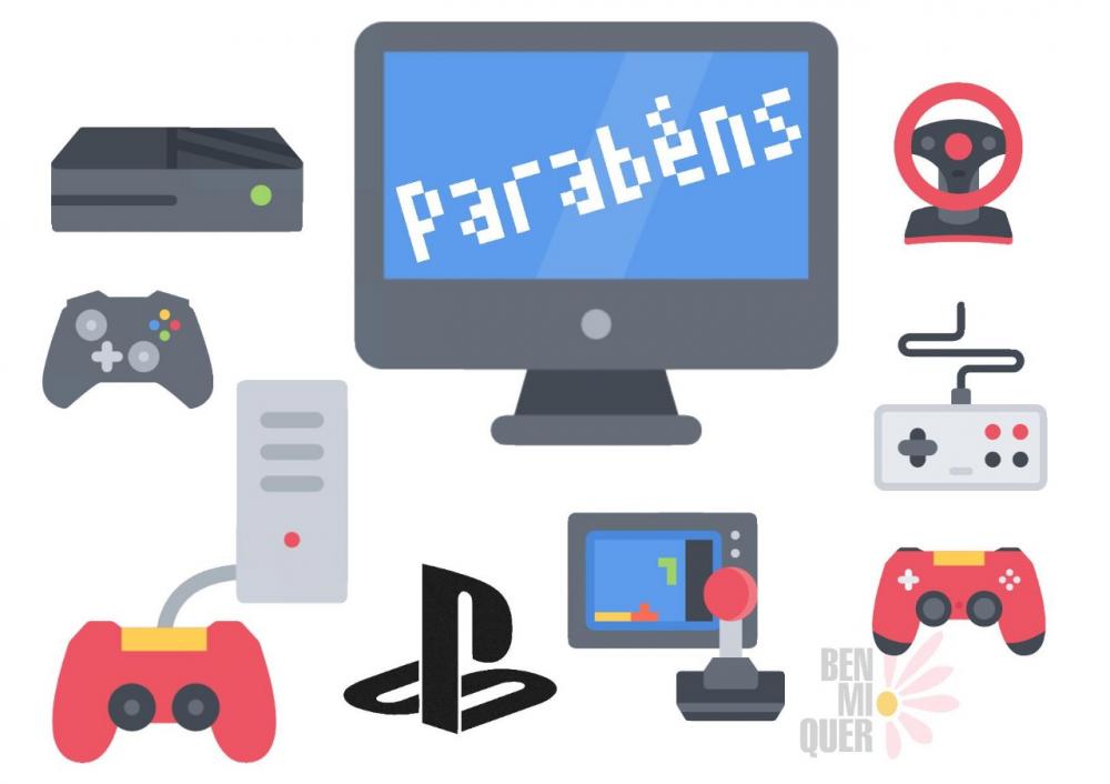 Arquivo de Corte Topo de Bolo - Vídeo Game