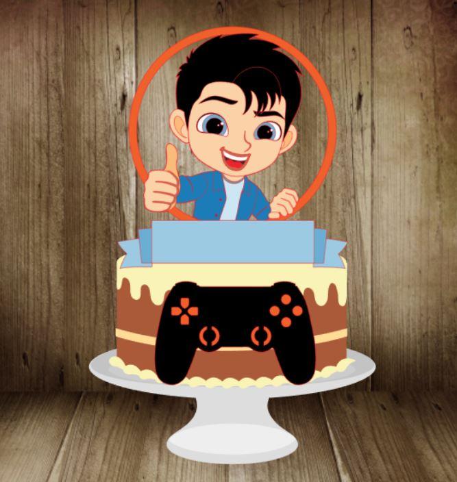 Arquivo de Corte Topo de Bolo -  Video Game