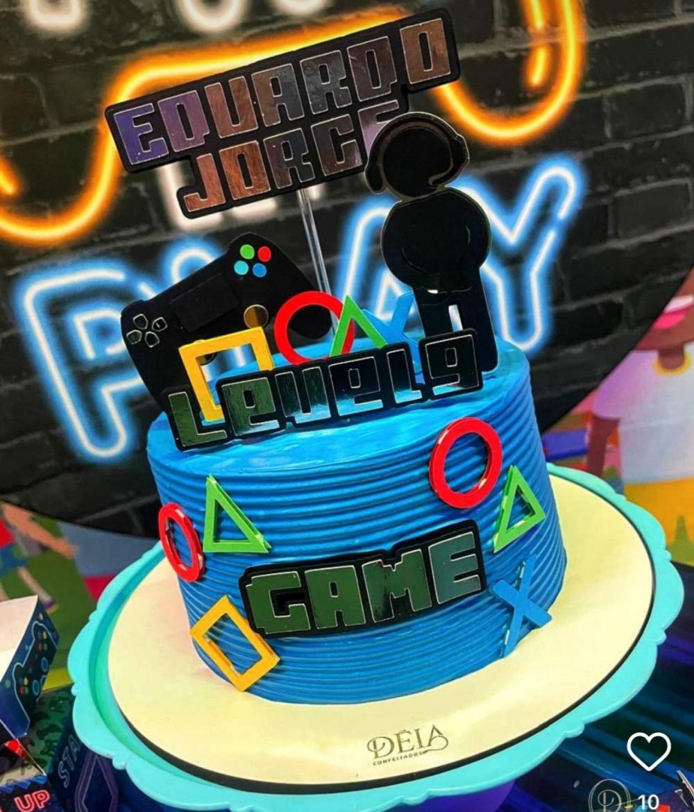 Arquivo de Corte Topo de Bolo - Vídeo Game