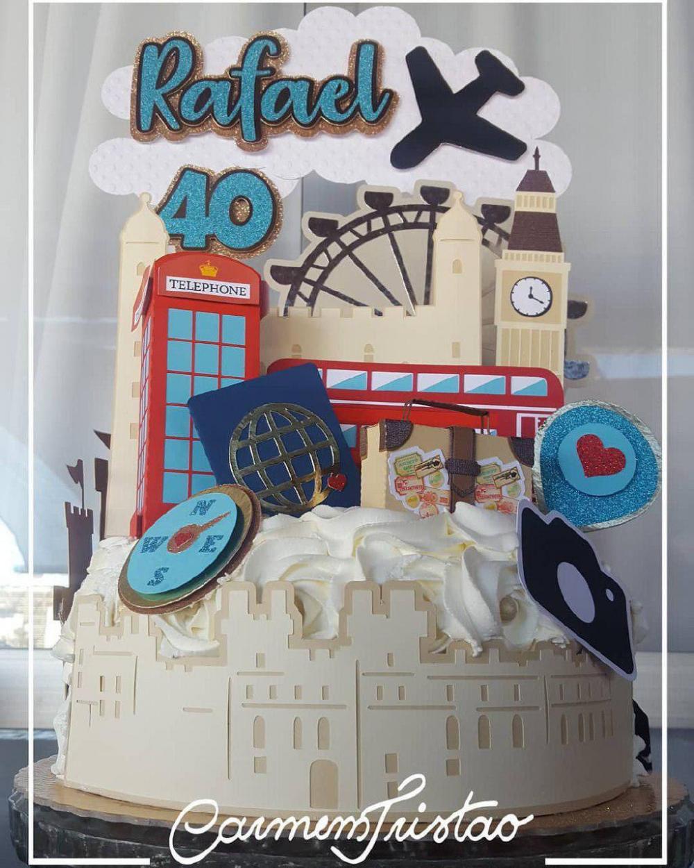 Arquivo de Corte Topo de Bolo -Viagem