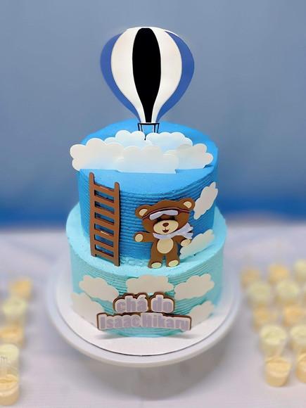 Arquivo de Corte Topo de Bolo -  Ursinho Baloeiro